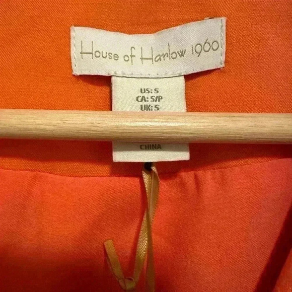 NWT House of Harlow Orange Blazer Jacket Size Small - Picture 5 of 9